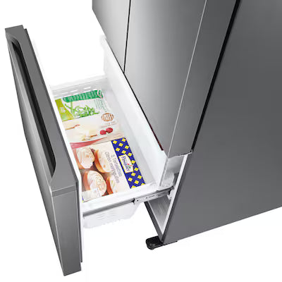 Counter-Depth 17.5-cu ft 3 -Door Smart Compatible French Door Refrigerator with Ice Maker ( Fingerprint Resistant Stainless Steel ) ENERGY STAR Certified