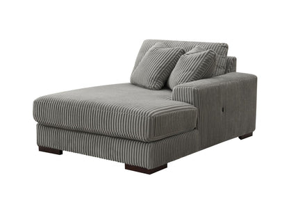 U243 - 6 Piece Sectional (2 Armless Chairs, 1 Console, 1 Right Chaise, 1 LAF Seat, 1 Wedge) - Gray