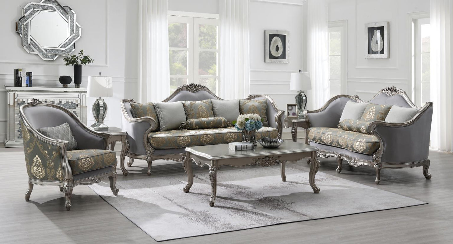 U198 - Traditional Sofa - Gray
