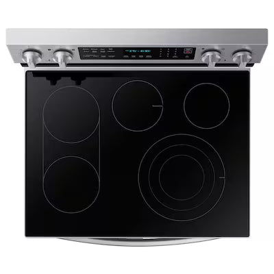 30 in. 5-Burner Element Smart Freestanding Double Oven Electric Range in Stainless Steel with Flex Duo