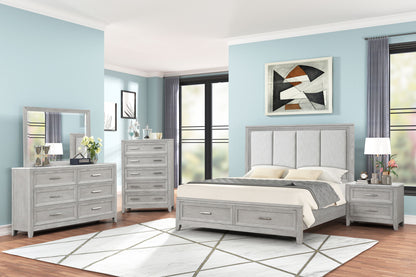 Fiona - Landscape Mirror - Mist Gray