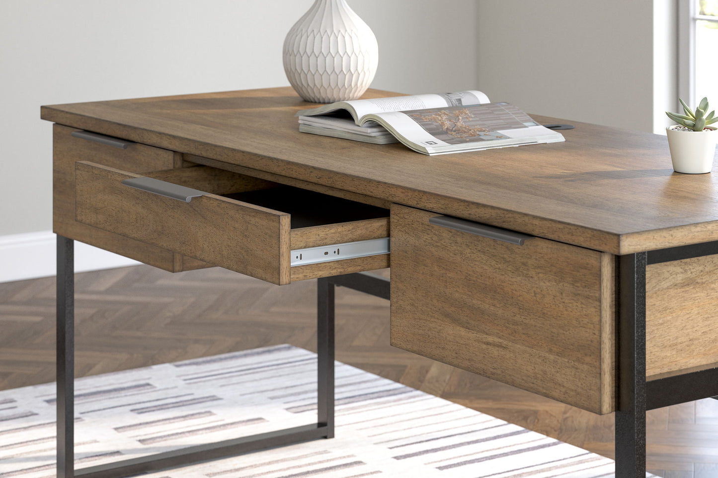 Montia - Home Office Desk - Light Brown