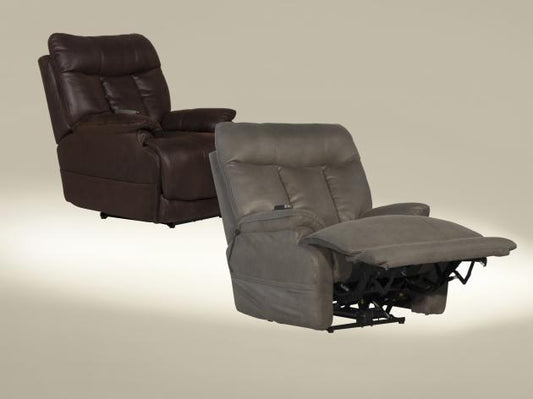 Anders Triple Power Lay Flat Recliner w/Heat/Massage/Ext Ottoman