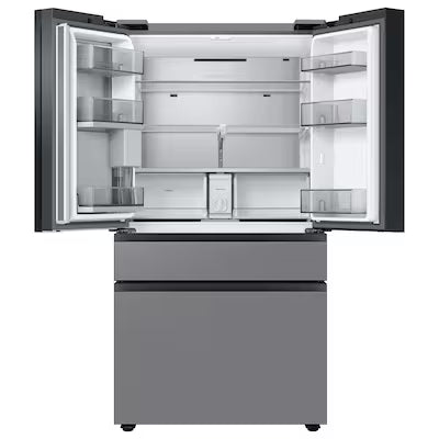 Bespoke 29 cu. ft. Standard Depth 4-Door French Door Smart Refrigerator in Stainless Steel with Beverage Center