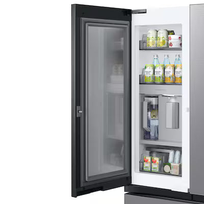 Bespoke 30 cu. ft. Standard Depth 3-Door French Door Smart Refrigerator in Stainless Steel with Beverage Center
