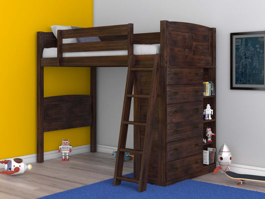Loft Bed in Chestnut