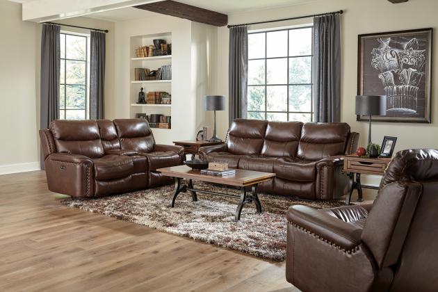 Ceretti Power Reclining Console Loveseat