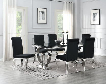 G-082-T-BLACK - Marble Dining Table - Black