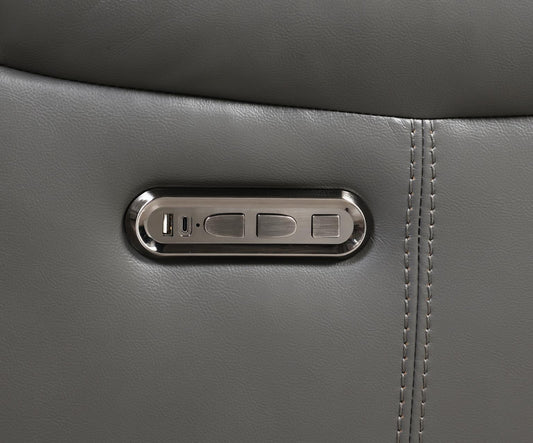 U101 - Power Reclining Loveseat With LED Light & Speaker - Gray