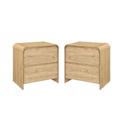 Mara - Two Drawer End Table / Bedside Table (Set of 2)