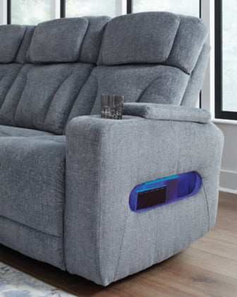Studio Cave Next-Gen Nuvella™ Performance Fabric Dual Power Reclining Sofa