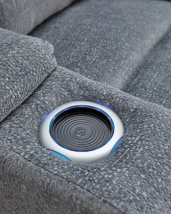 Studio Cave Next-Gen Nuvella™ Performance Fabric Dual Power Reclining Loveseat with Console