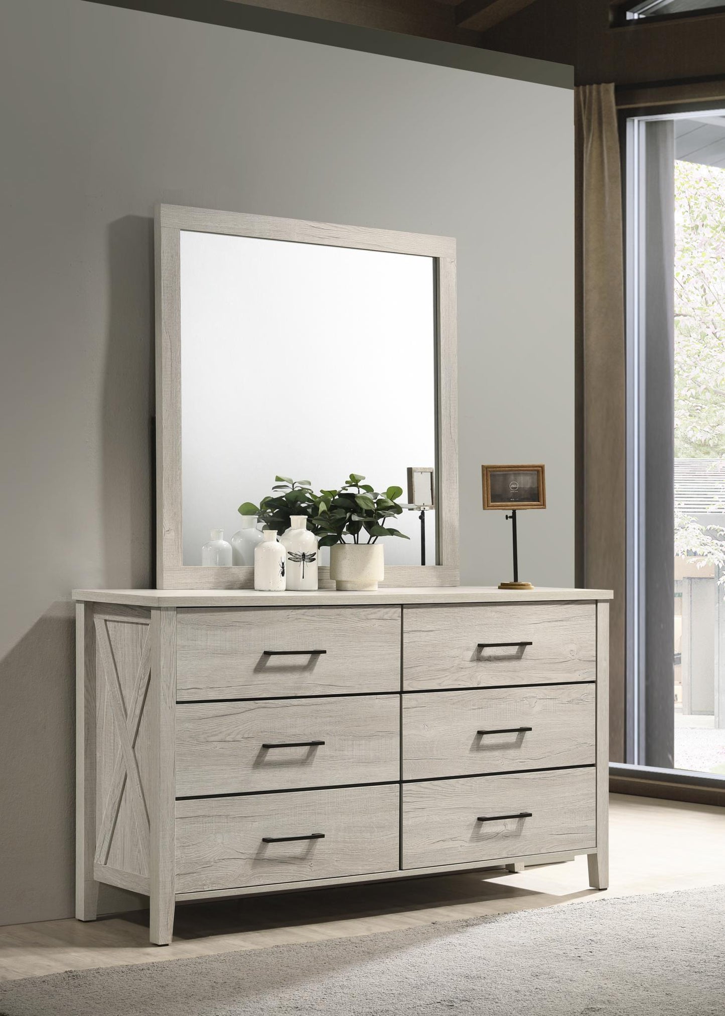 B523 - Mirror - White Wash