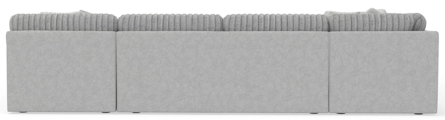 Logan - Upholstered Sectional With Comfort Coil Seating - 46" Cocktail Ottoman And Accent Pillows Included