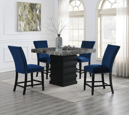 D136 - Dining Room Set With 4 Faux Leather Chairs