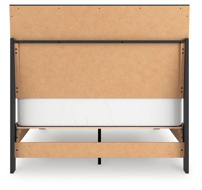 Danziar - Full Panel Bed With Low Footboard - Black
