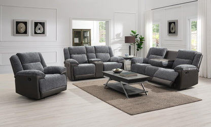 U177 - Motion Loveseat - Charcoal Gray