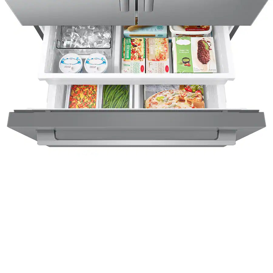 36 in. Wide Bespoke AI 29 cu. ft. 3-Door French Door Refrigerator with Zero Clearance Fit & Dual Auto Ice Maker - Stainless Steel
