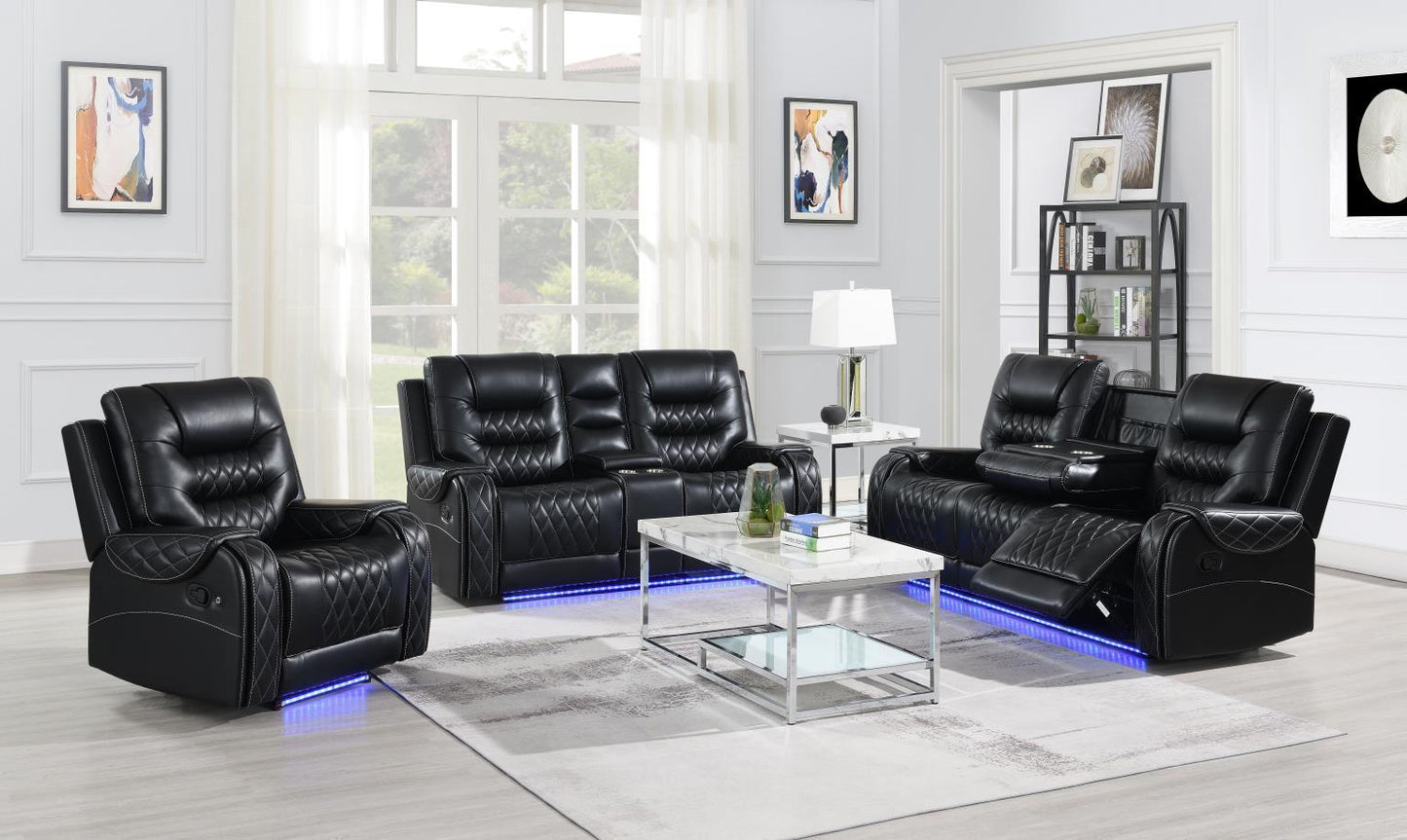 U140 - Motion Loveseat - Black