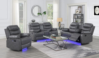 U156 - Motion LED Loveseat - Gray