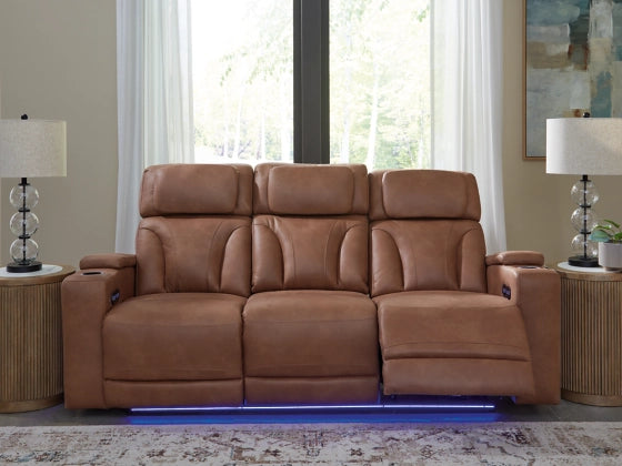 Clean-Slate Dual Power Reclining Sofa