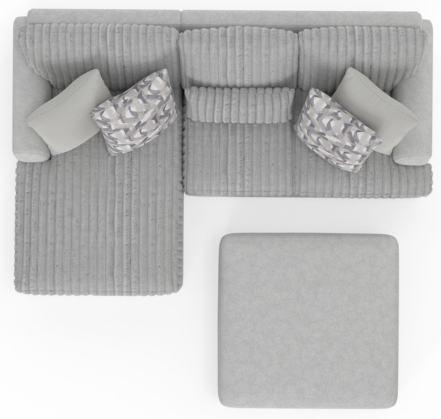 Titan - Sectional With Comfort Coil Seating, Cocktail Ottoman And Accent Pillows Included