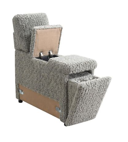 U282 - 6 Piece Setional With Right Chaise (1 LAF + 1 Wedge + 2 Armless Chair + 1 Console + 1 RAF Chaise) - Gray