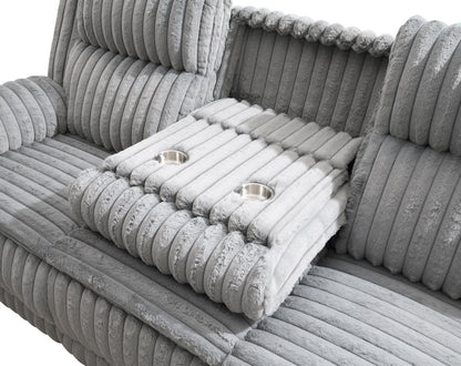 U113 - Corduroy Motion Chair - Gray