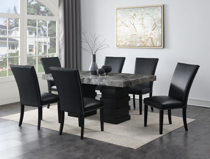 D137 - Dining Room Set With Faux Leather Chairs