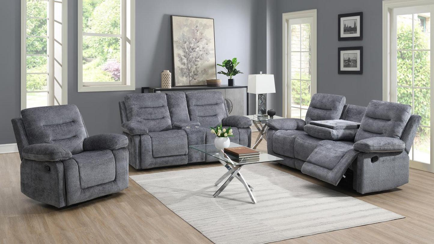 U152 - Motion Sofa With Drop Down - Gray
