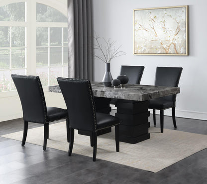 D137 - Dining Room Set With Faux Leather Chairs