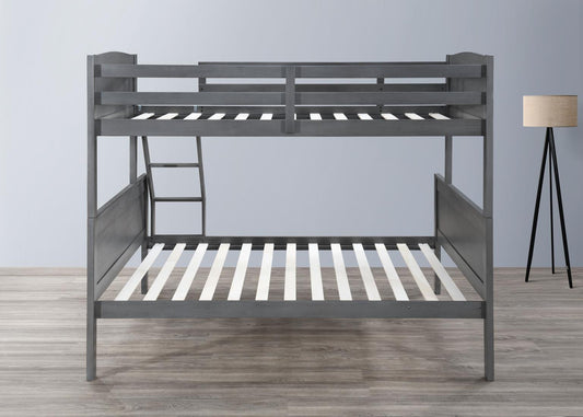 S093 - Twin / Full Bunk Bed - Antique Gray