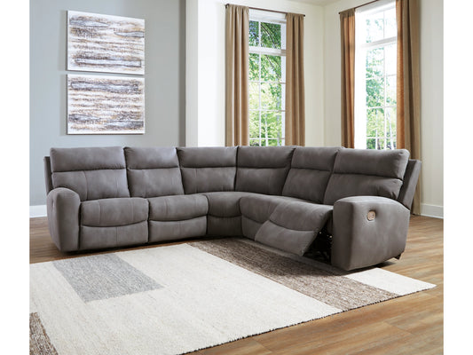 Next-Gen DuraPella Performance Fabric 5-Piece Dual Power Reclining Modular Sectional