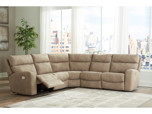 Next-Gen DuraPella Performance Fabric 5-Piece Dual Power Reclining Modular Sectional