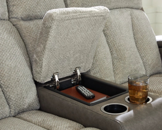 Whiplash Dual Power Reclining Loveseat with Console