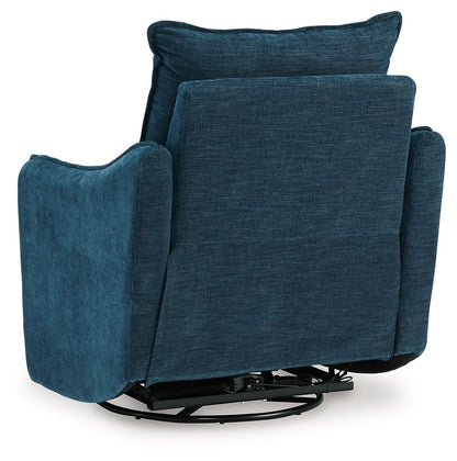 Mcburg - Swivel Power Recliner - Navy