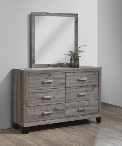 B377 - Dresser And Mirror Closeout Special - Dark Gray