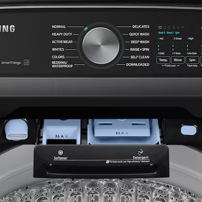 5.4 Cu Ft Super Speed Wash High Efficiency Agitator Extra Large Top-Load Washer ( Brushed Black )