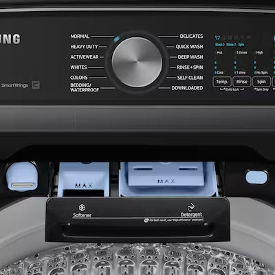 5.5 cu.ft. Extra-Large Capacity Smart Top Load Washer with Super Speed in Brushed Black