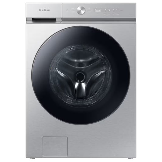 Bespoke High Efficiency Stackable Extra Large (5.3-cu ft) Front Load Washer (Silver Steel)