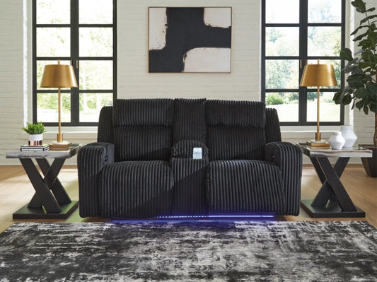 Forest Lake Dual Power Reclining Loveseat with Console
