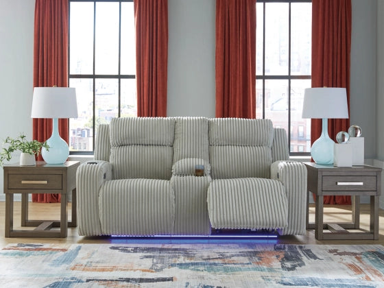Forest Lake Dual Power Reclining Loveseat with Console