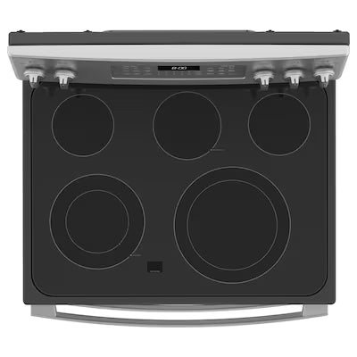 30 in. Burner Element Free-Standing Double Oven Electric Range in Stainless Steel with Convection and Air Fry