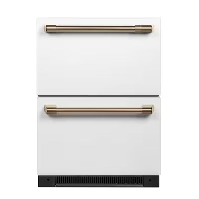 Cafe 5.7 cu. ft. Built-in Undercounter Dual Drawer Refrigerator with Adjustable Storge in Matte White, Fingerprint Resistant