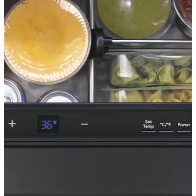 Cafe 5.7 cu. ft. Built-in Undercounter Dual-Drawer Refrigerator with Storage Options in Matte Black, Fingerprint Resistant