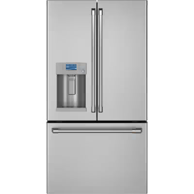 Cafe 27.8 cu. ft. Smart French Door Refrigerator with Hot Water Dispenser in Stainless Steel, Smart Features, ENERGY STAR