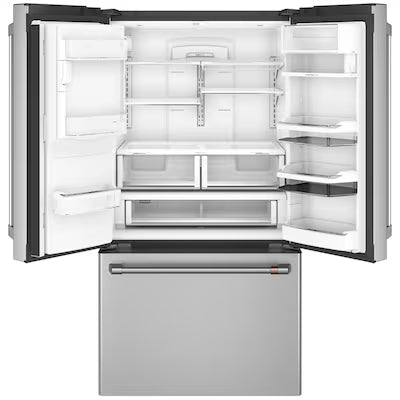 Cafe 27.8 cu. ft. Smart French Door Refrigerator with Hot Water Dispenser in Stainless Steel, Smart Features, ENERGY STAR