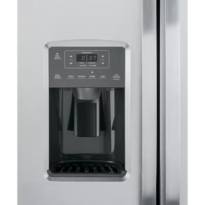 25.3 cu. ft. Side by Side Refrigerator in Fingerprint Resistant Stainless Steel, Standard Depth, ENERGY STAR