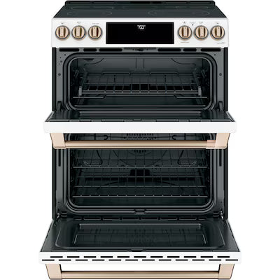 Cafe 30 in. 4 Burner Element Smart Slide-In Electric Range in Matte White with True Convection, Air Fry