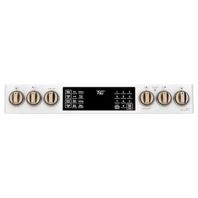 Cafe 30 in. 4 Burner Element Smart Slide-In Electric Range in Matte White with True Convection, Air Fry